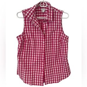 J. Crew Sleeveless Gingham Top